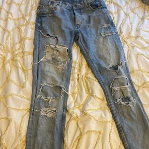 Zara Distressed Denim Jeans